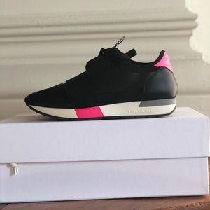 pink and black balenciaga runners
